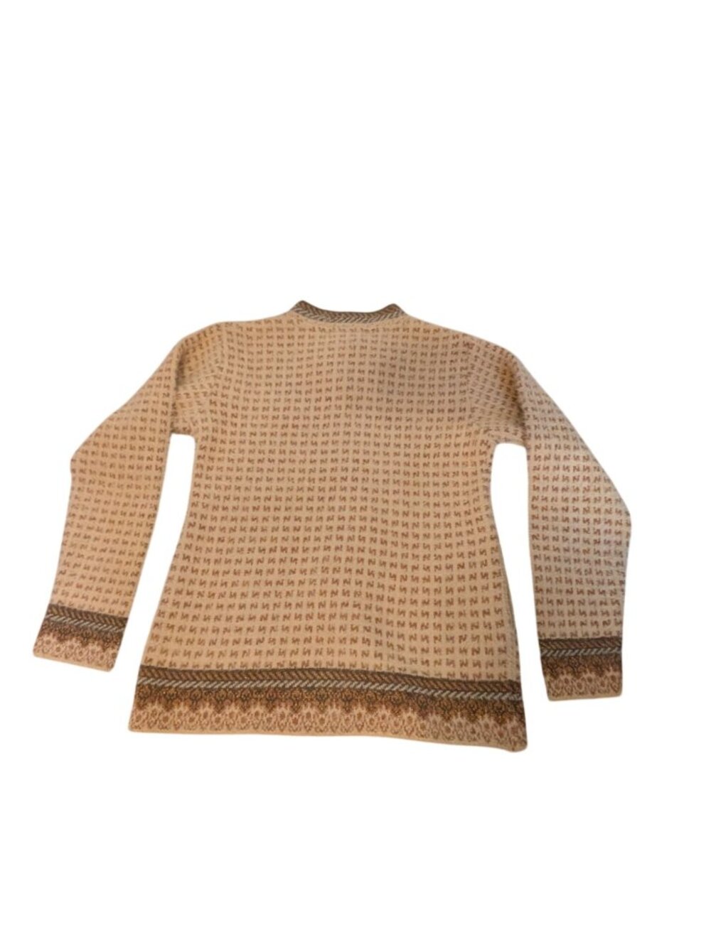 Wega Line Womens Wool Blend Nordic Style Cardigan Button Closure Bead Embellishm - Picture 12 of 14